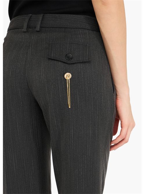 Pantaloni a sigaretta gessati LIU JO | CF5235T054A/C3782